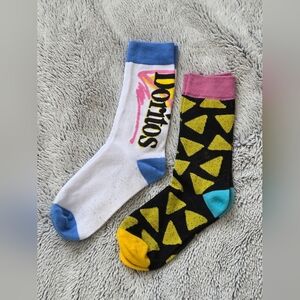 Doritos Funny Novelty Socks With Logo And Chips Pattern